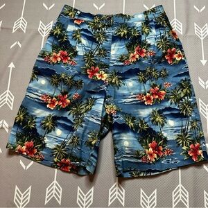 Darlyn Hawaiian Shorts Sz 8 Women’s Made In‎ USA 100% Cotton Tropical Print VTG
